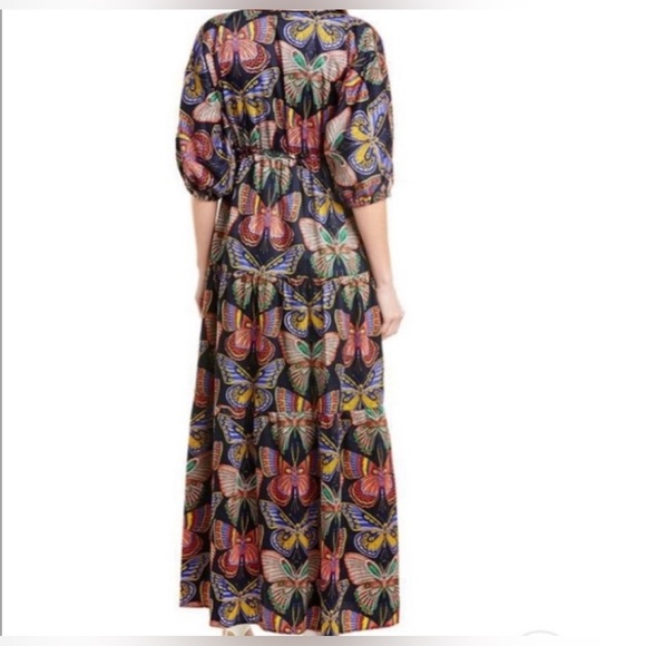 Trina Turk Argo Iris Butterfly Print Maxi Dress size Large - Picture 2 of 10